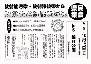 いのちと健康を守る県民集会チラシ